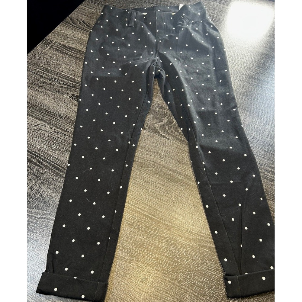 Time and Tru Polka Dot Jeggings XS (0-2) Black White Cropped Casual Pants